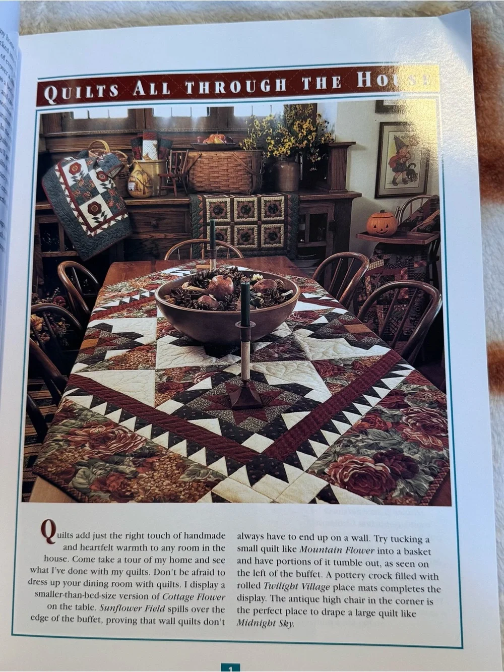 1998 The Book of Quilts by Lynette Jensen Vintage Paperback Farmhouse